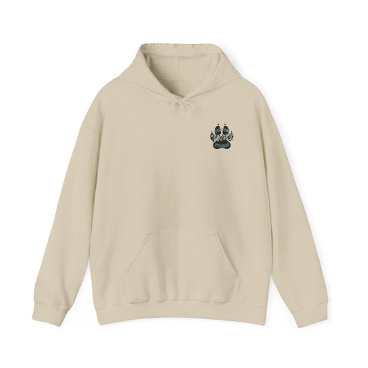 Paws Nautical Hoodie – Vintage Rope Compass Dog Paw Graphic