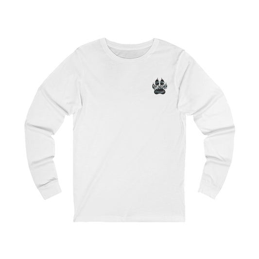 Vintage Hockey Goalie Long Sleeve Tee — Classic Paw Crest Design
