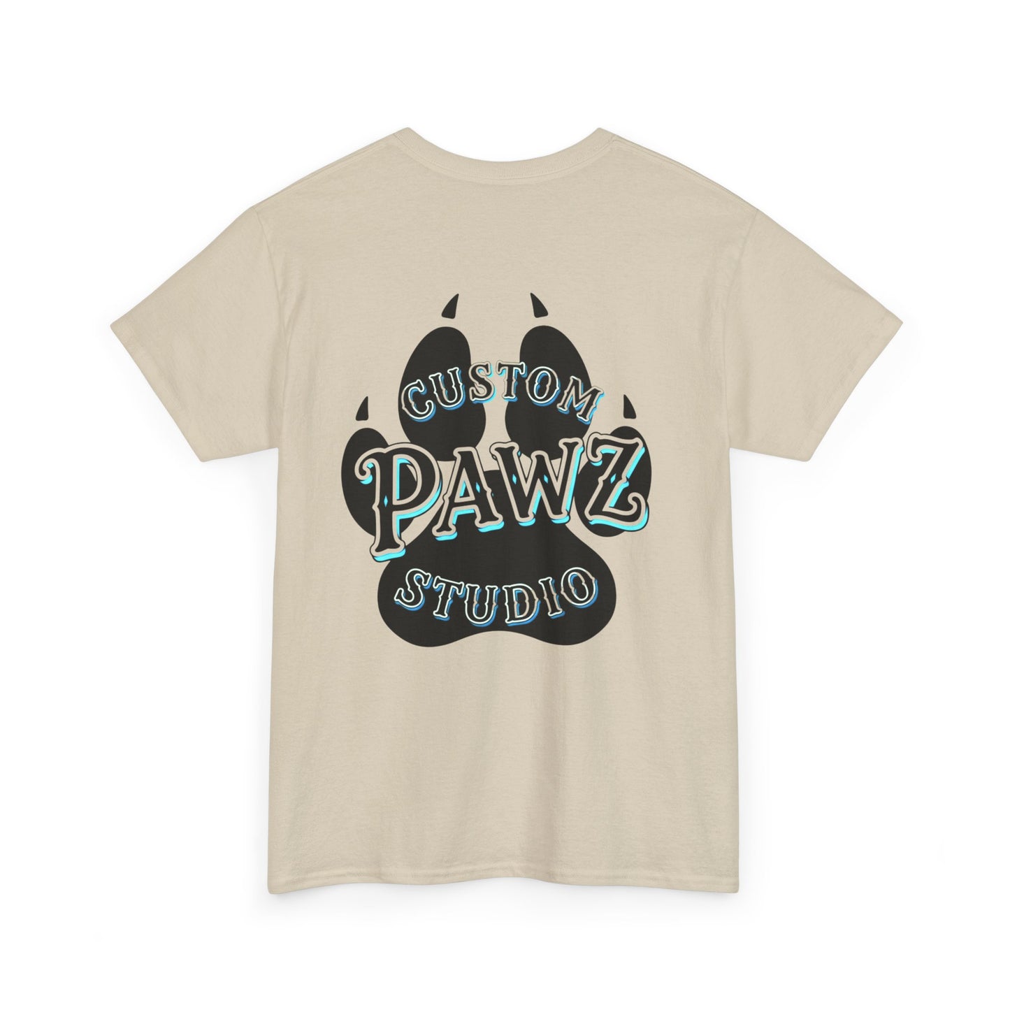 Paw Print Custom Tee - Unisex Heavy Cotton Shirt for Animal Lovers