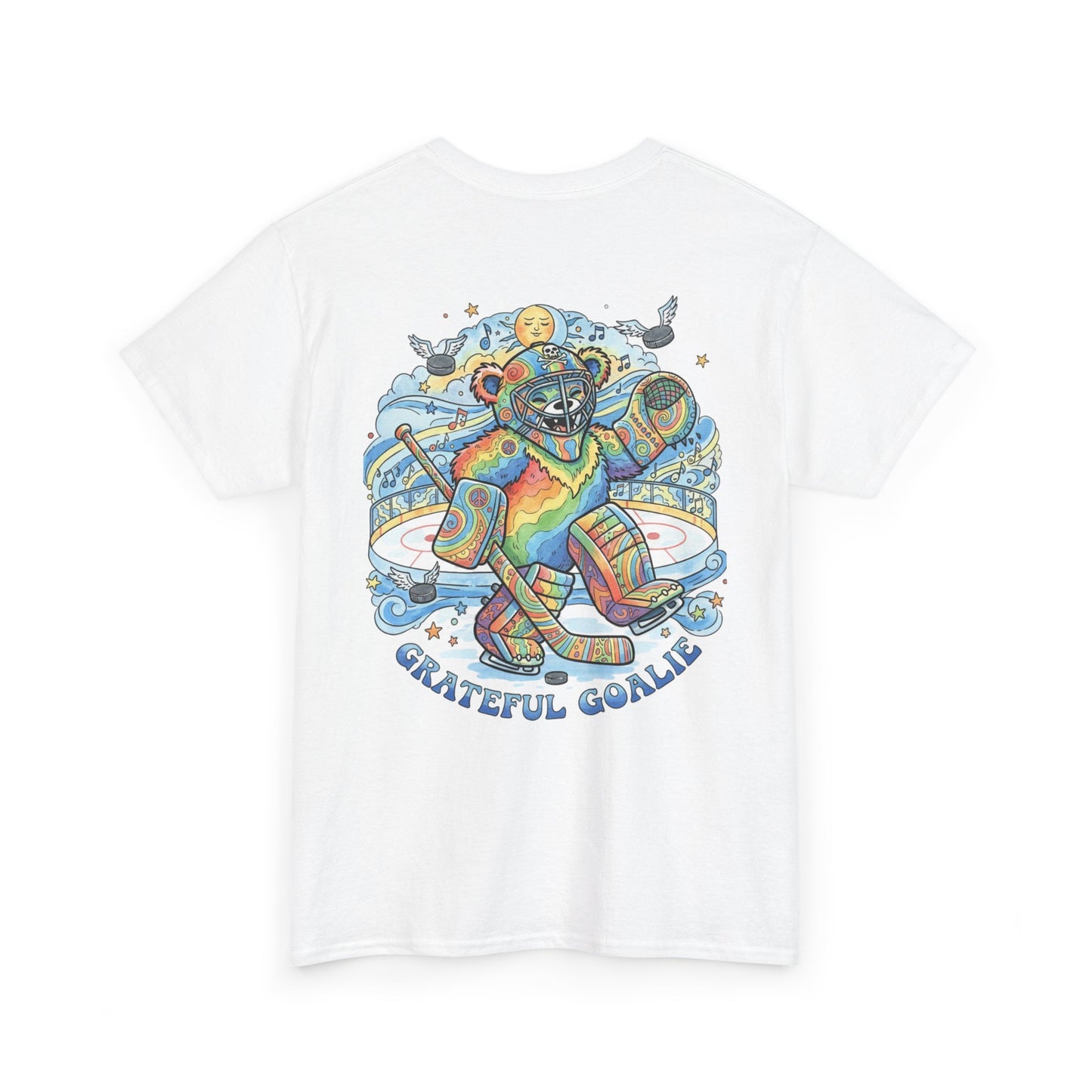 Grateful Goalie T-Shirt — Colorful Bear Hockey Goalie Tee