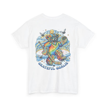 Grateful Goalie T-Shirt — Colorful Bear Hockey Goalie Tee