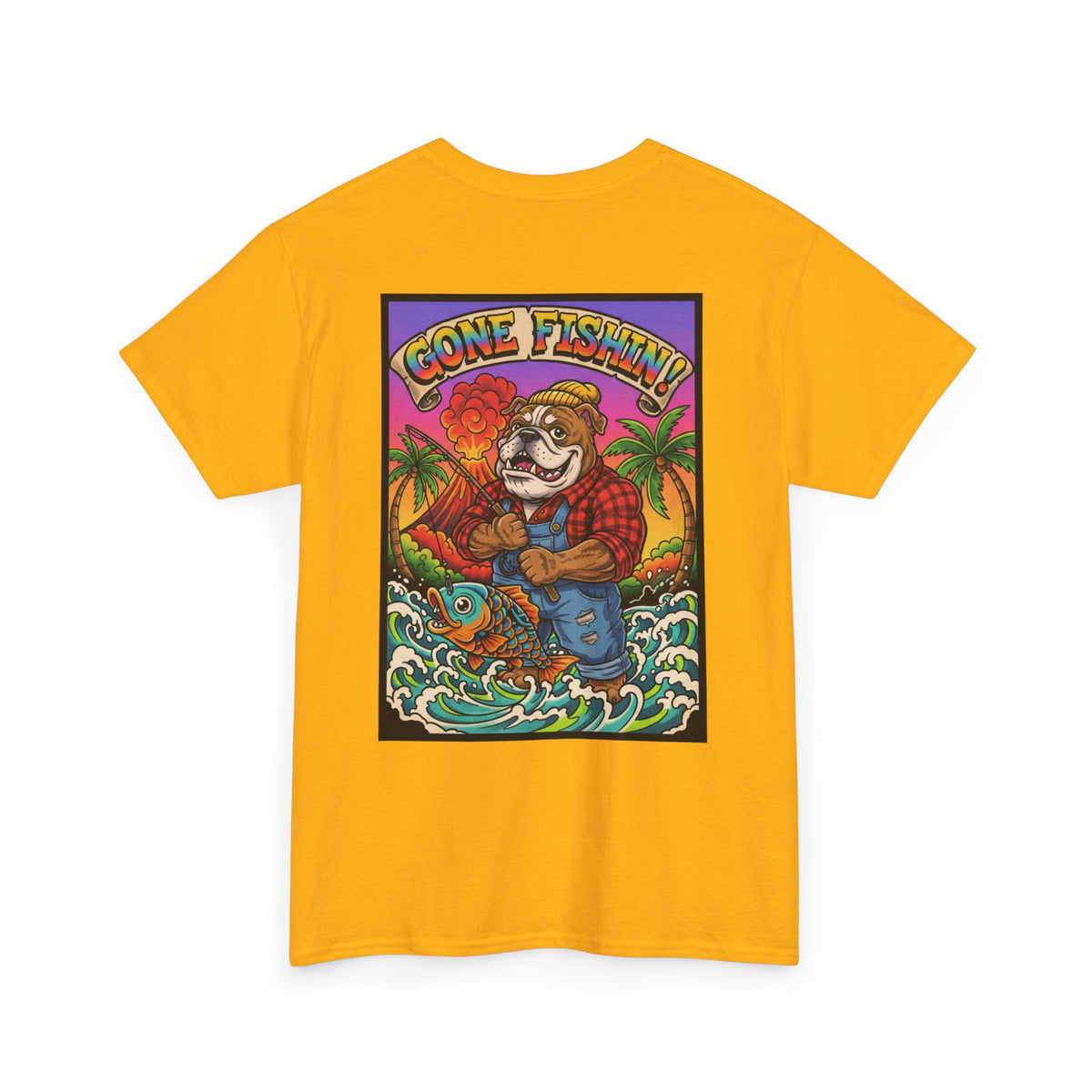 Gone Fishin' T‑Shirt – Retro Fisherman Graphic Tee