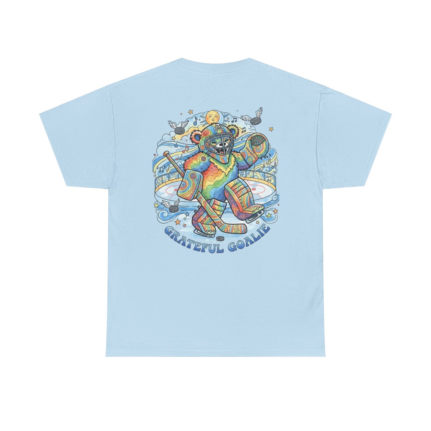 Grateful Goalie T-Shirt — Colorful Bear Hockey Goalie Tee