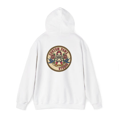Custom Skull & Roses Hooded Sweatshirt for Unisex Casual Wear l