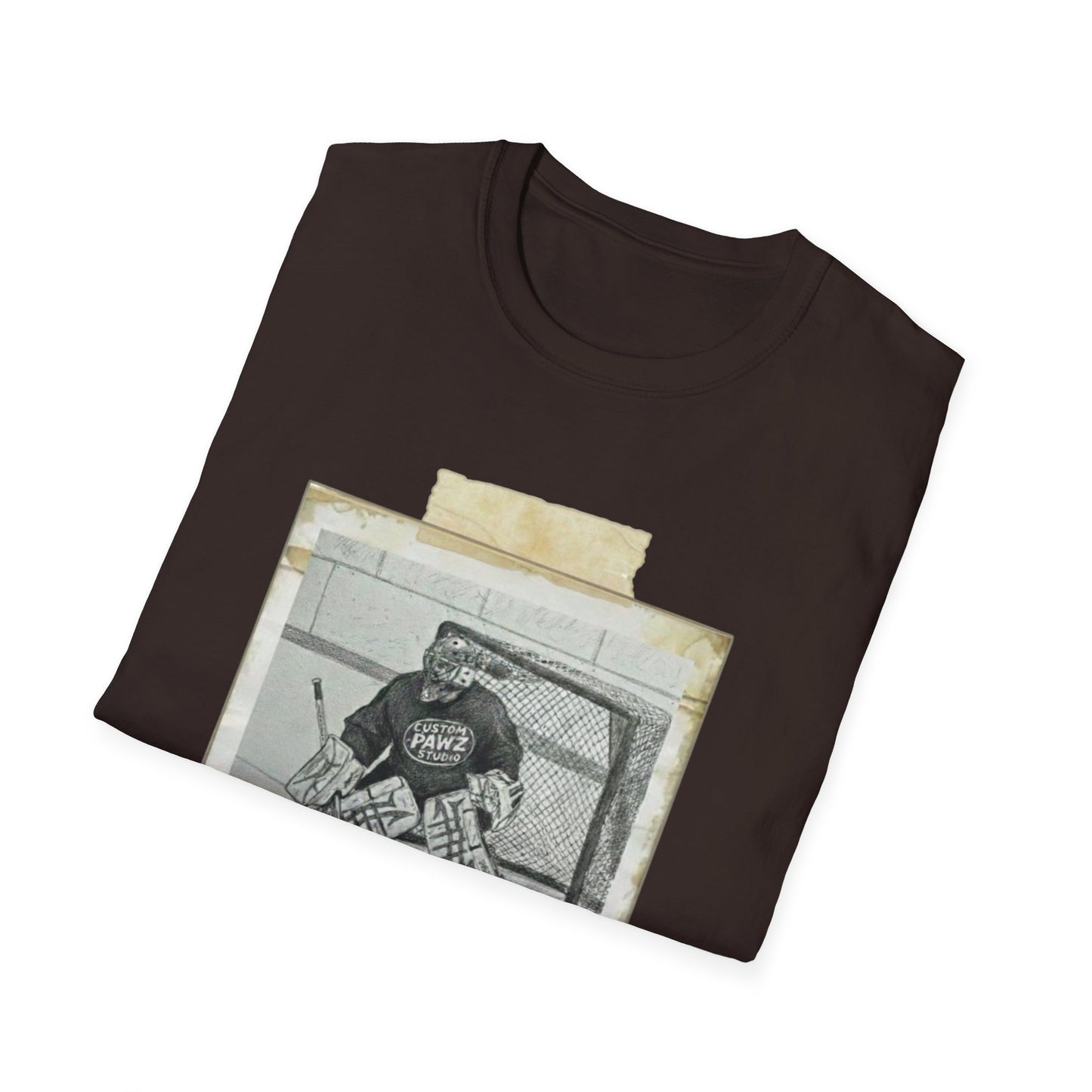 Where the Ice Meets the Surf Hockey T-Shirt — Vintage Goalie Photo Tee