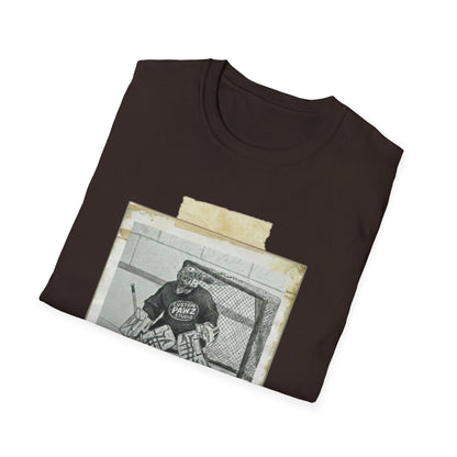 Where the Ice Meets the Surf Hockey T-Shirt — Vintage Goalie Photo Tee
