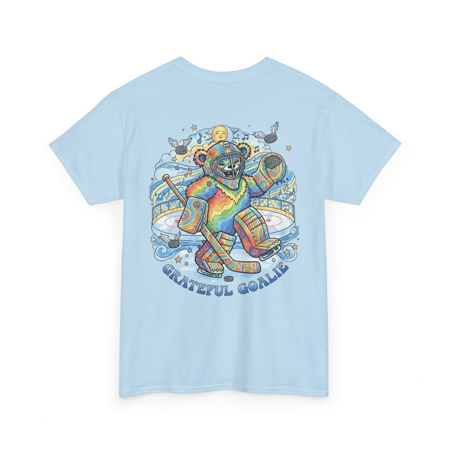 Grateful Goalie T-Shirt — Colorful Bear Hockey Goalie Tee