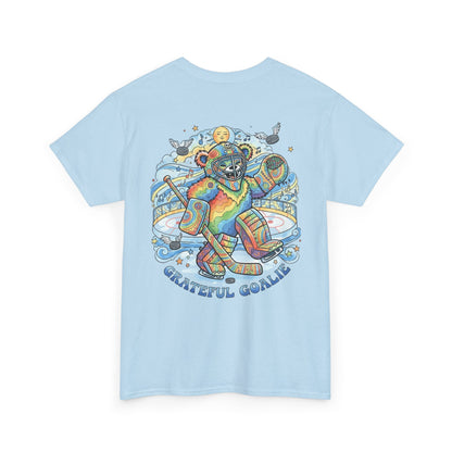 Grateful Goalie T-Shirt — Colorful Bear Hockey Goalie Tee