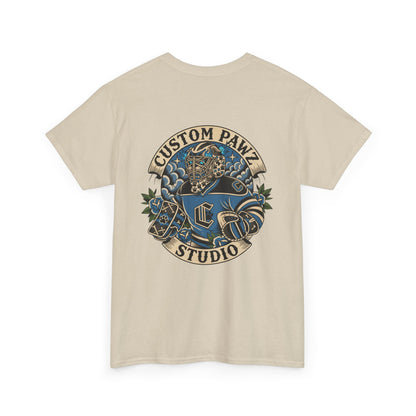 Tattoo Studio Paw Logo T‑Shirt — Custom Pawz Studio Graphic Tee