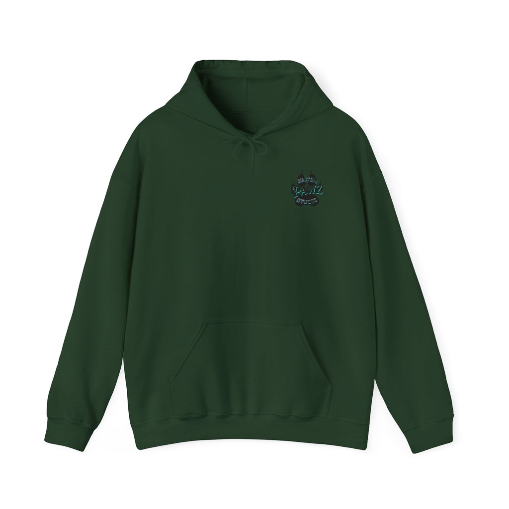 Wolf Paw Hoodie — Rustic Norse-Inspired Animal Print Sweatshirt