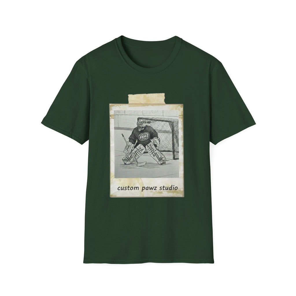 Where the Ice Meets the Surf Hockey T-Shirt — Vintage Goalie Photo Tee