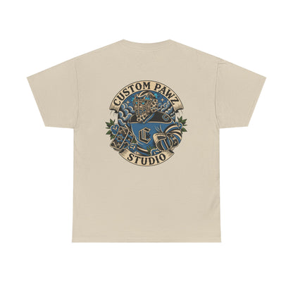 Tattoo Studio Paw Logo T‑Shirt — Custom Pawz Studio Graphic Tee
