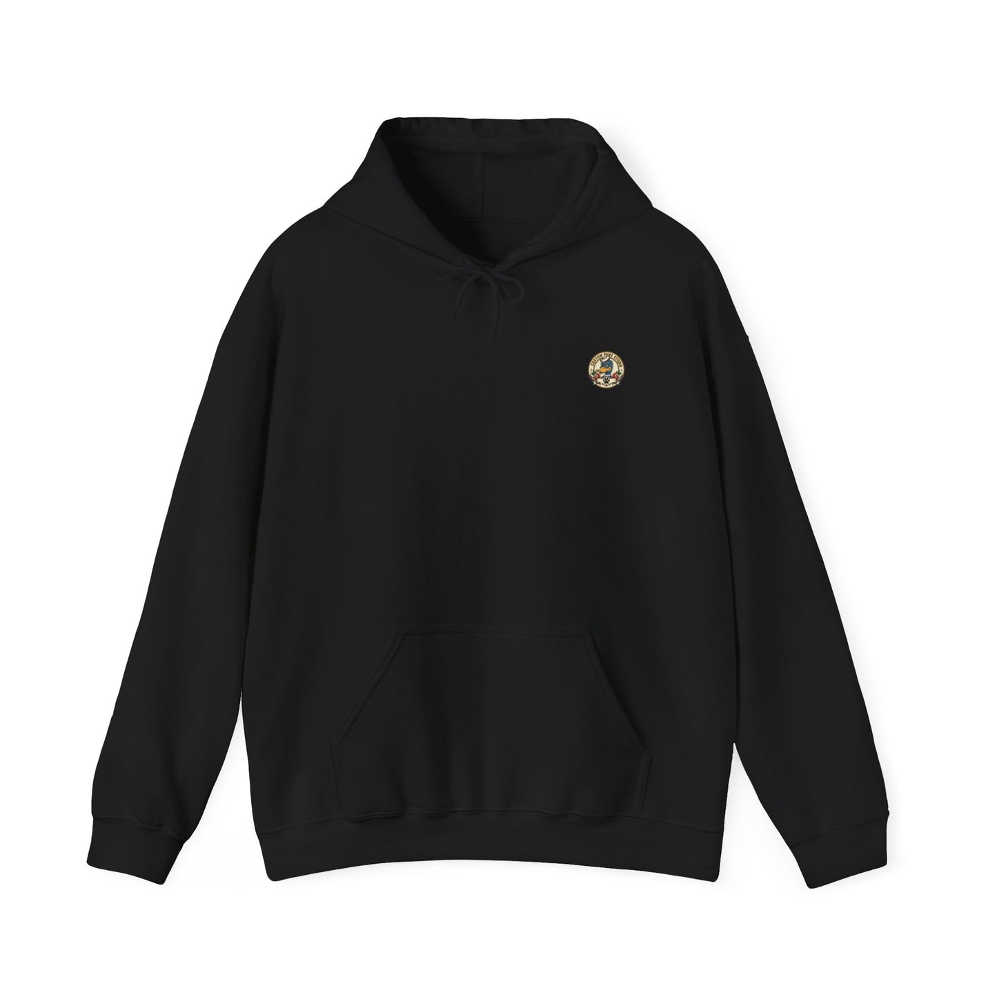 Duck Crest Hoodie – Vintage Tattoo-Style Duck Logo Sweatshirt