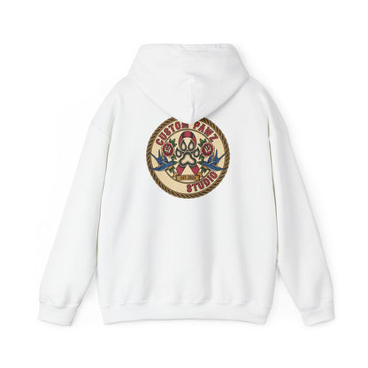 Custom Skull & Roses Hooded Sweatshirt for Unisex Casual Wear l