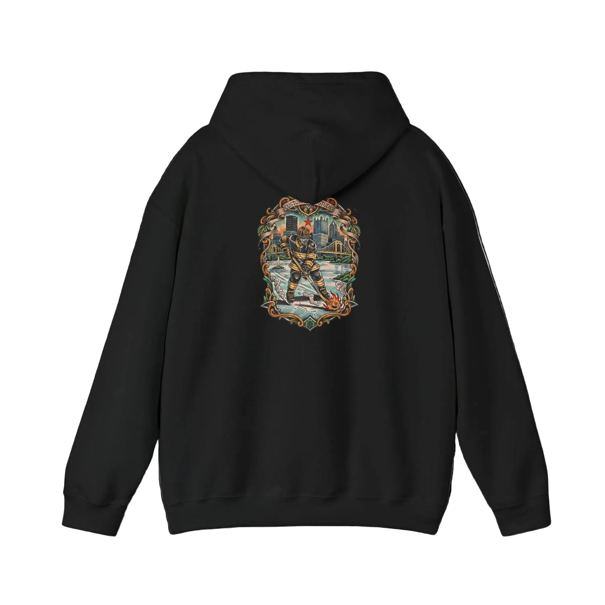 Fire and ice hockey hoodie