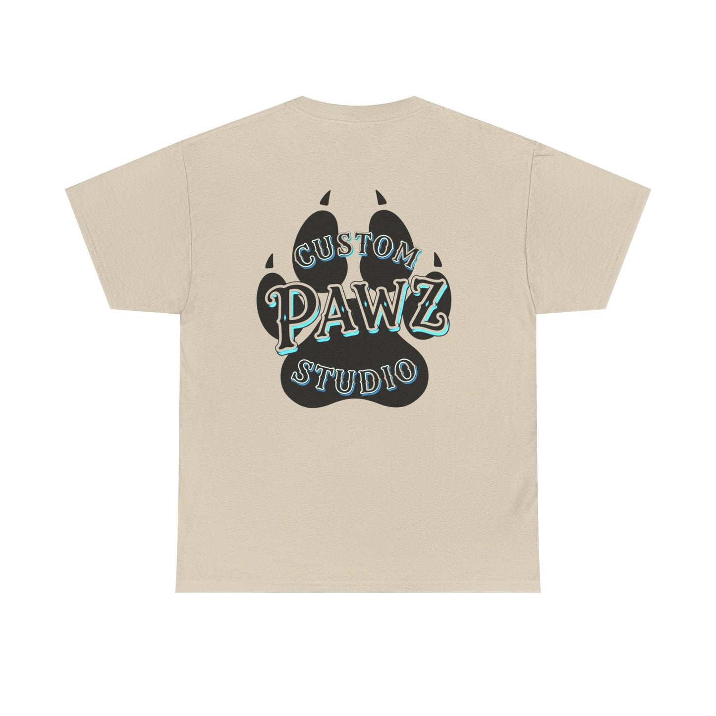 Paw Print Custom Tee - Unisex Heavy Cotton Shirt for Animal Lovers