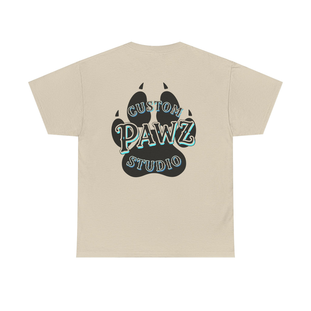 Paw Print Custom Tee - Unisex Heavy Cotton Shirt for Animal Lovers
