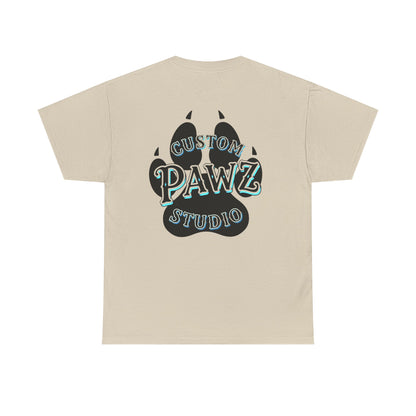 Paw Print Custom Tee - Unisex Heavy Cotton Shirt for Animal Lovers