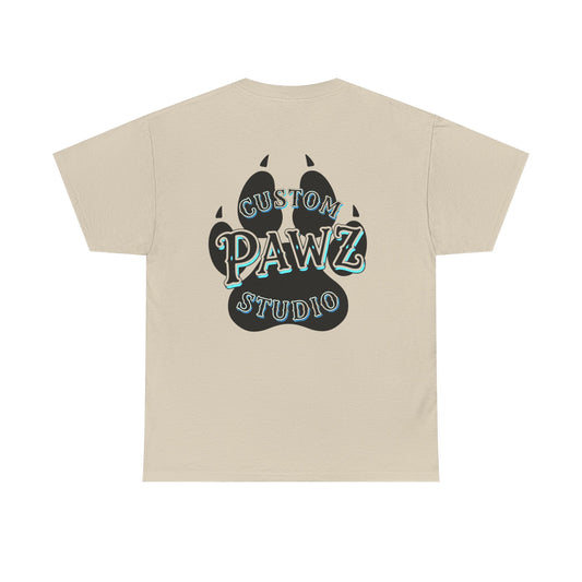 Paw Print Custom Tee - Unisex Heavy Cotton Shirt for Animal Lovers