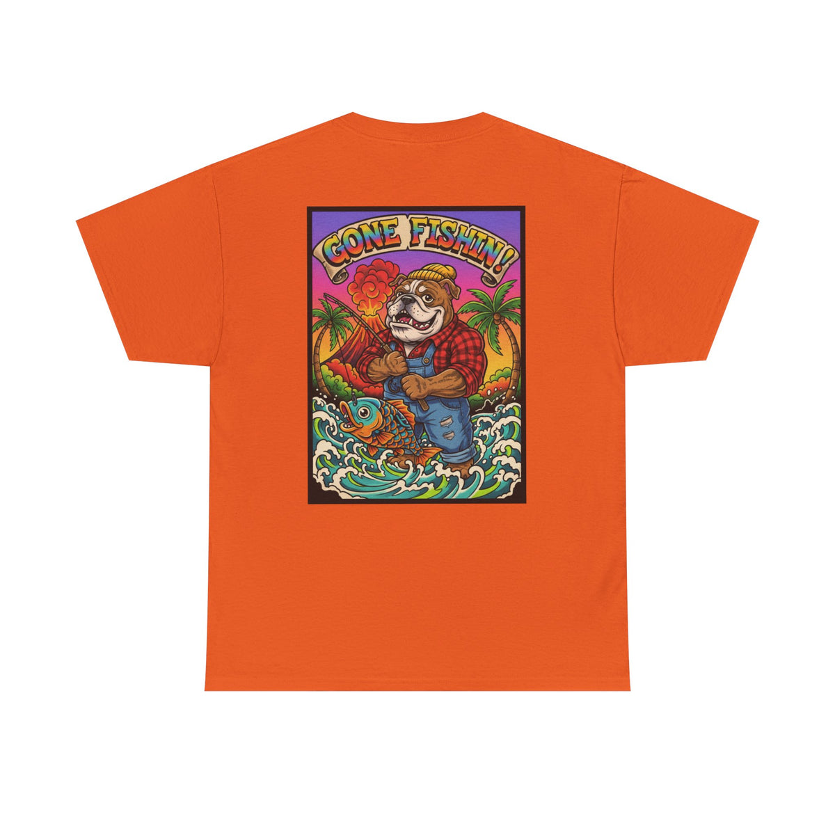 Gone Fishin' T‑Shirt – Retro Fisherman Graphic Tee