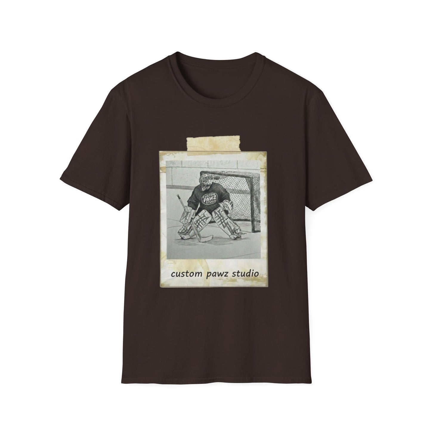 Where the Ice Meets the Surf Hockey T-Shirt — Vintage Goalie Photo Tee