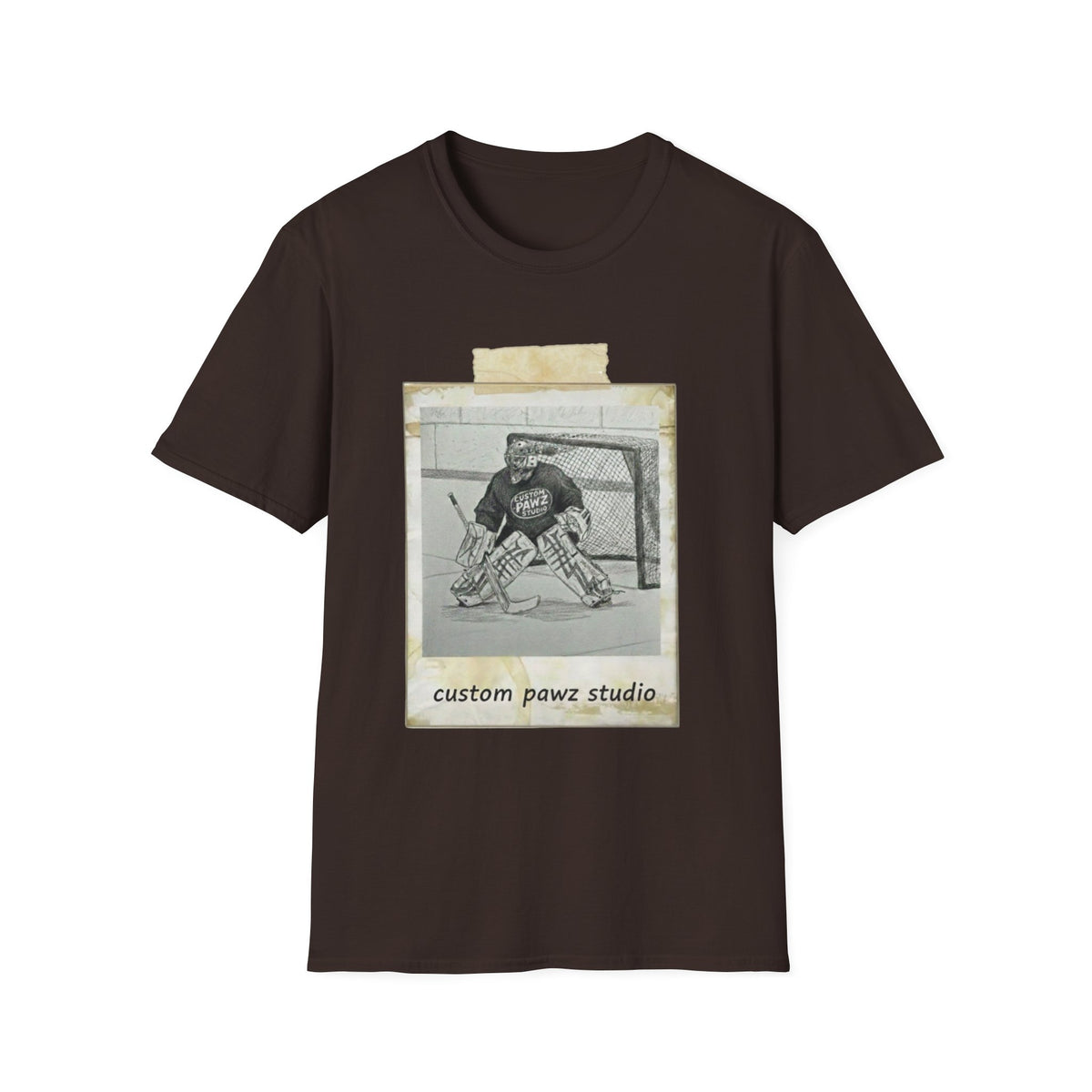 Where the Ice Meets the Surf Hockey T-Shirt — Vintage Goalie Photo Tee