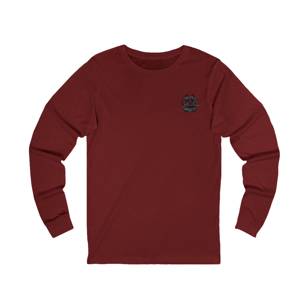 Vintage Hockey Goalie Long Sleeve Tee — Classic Paw Crest Design