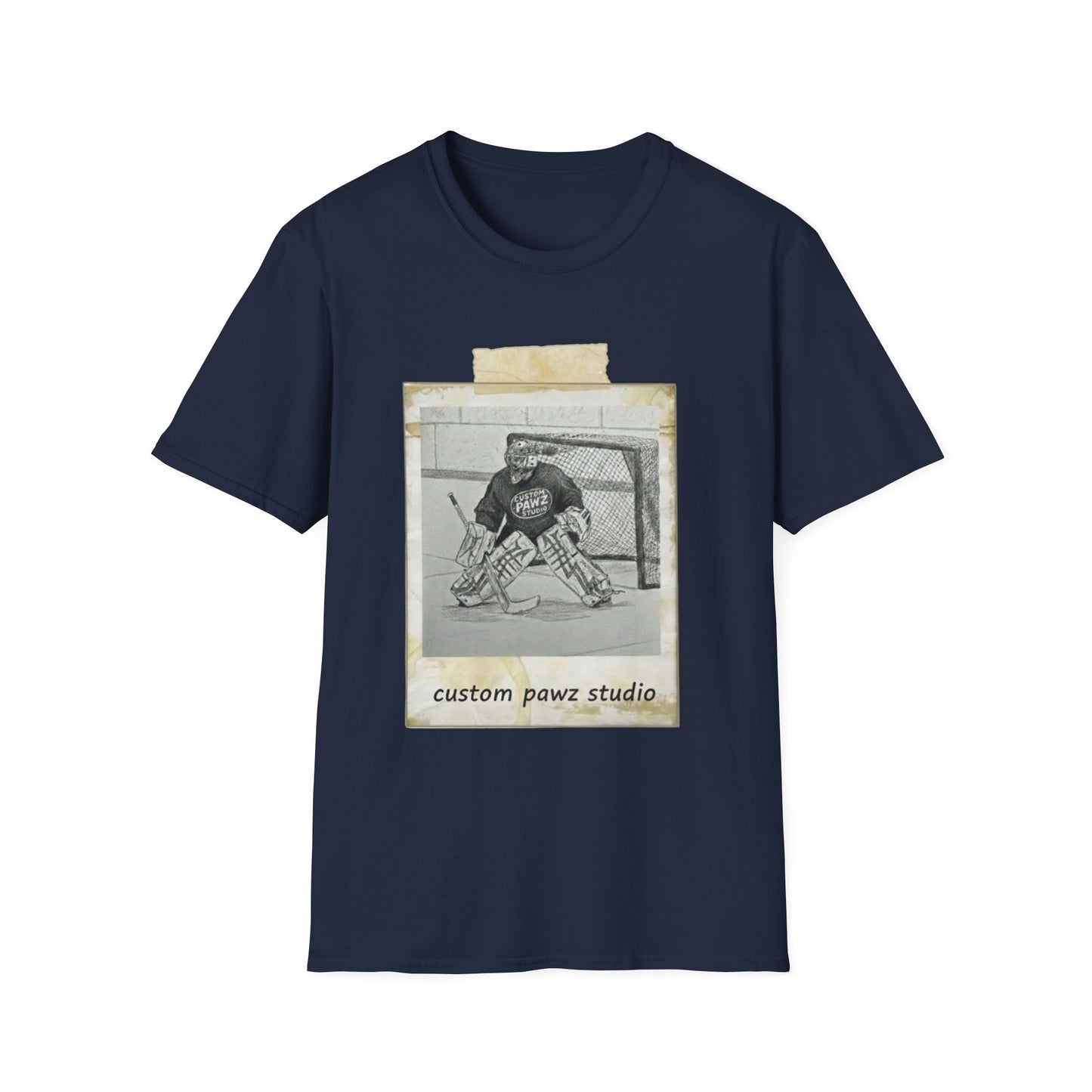 Where the Ice Meets the Surf Hockey T-Shirt — Vintage Goalie Photo Tee