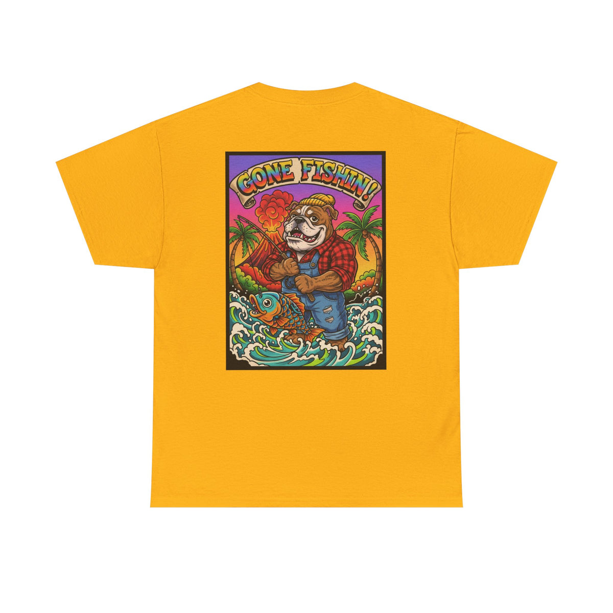 Gone Fishin' T‑Shirt – Retro Fisherman Graphic Tee