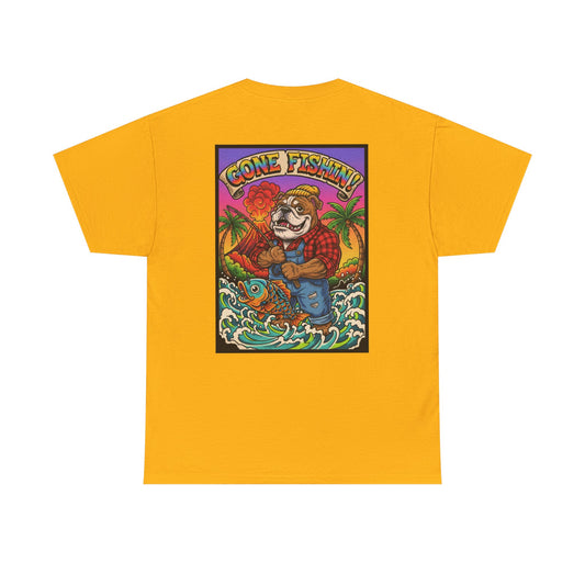 Gone Fishin' T‑Shirt – Retro Fisherman Graphic Tee