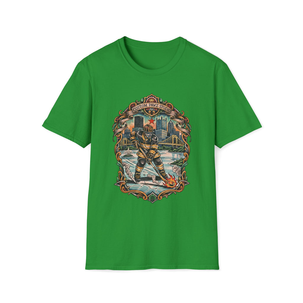 Fire and ice charity hockey t-shirt