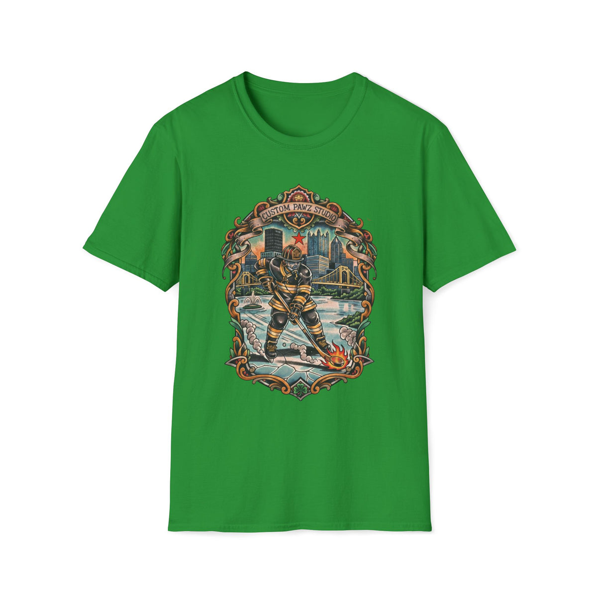 Fire and ice charity hockey t-shirt
