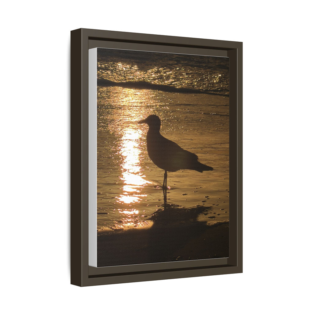 Seagull Sunset Matte Canvas Print (Framed)