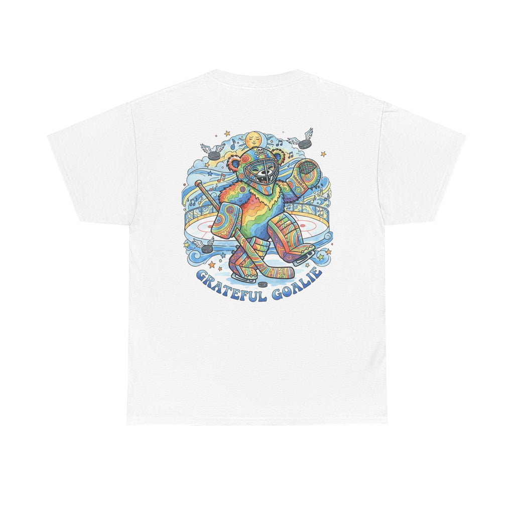Grateful Goalie T-Shirt — Colorful Bear Hockey Goalie Tee