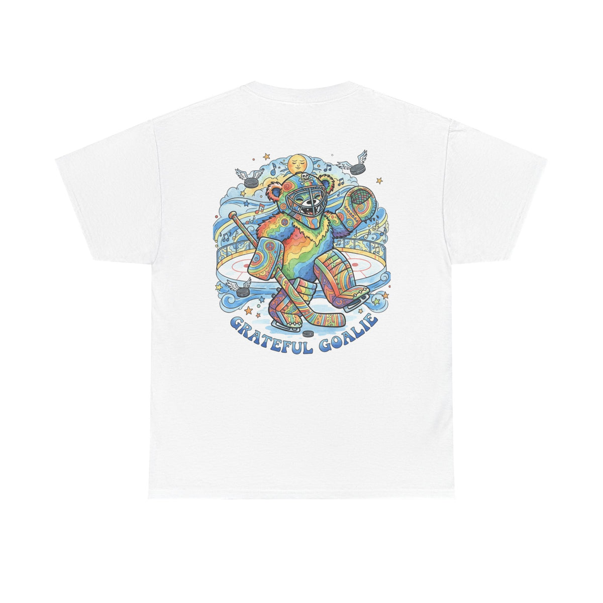 Grateful Goalie T-Shirt — Colorful Bear Hockey Goalie Tee