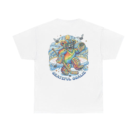 Grateful Goalie T-Shirt — Colorful Bear Hockey Goalie Tee