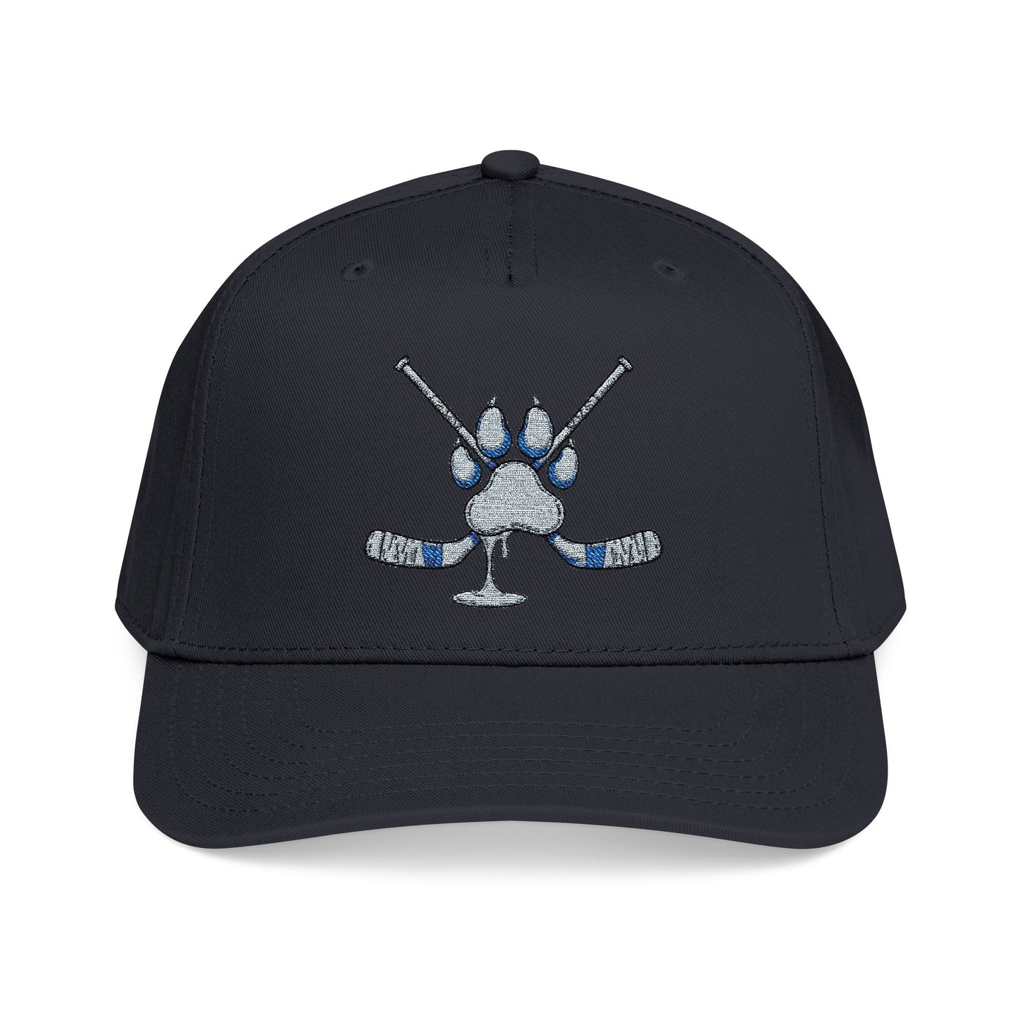 Baseball Cap — Sparkling Paw & Hockey Sticks Embroidered Hat