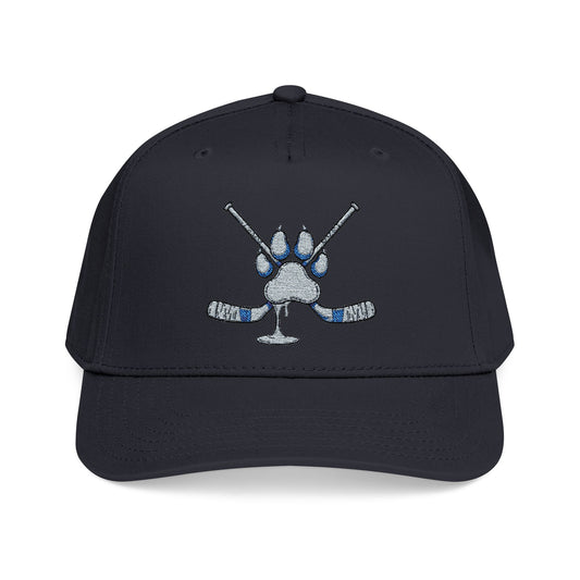 Baseball Cap — Sparkling Paw & Hockey Sticks Embroidered Hat