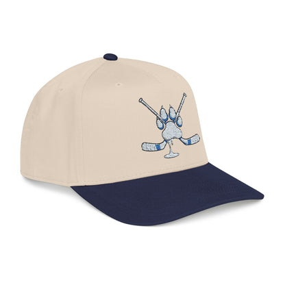 Baseball Cap — Sparkling Paw & Hockey Sticks Embroidered Hat