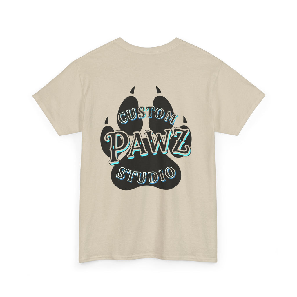 Paw Print Custom Tee - Unisex Heavy Cotton Shirt for Animal Lovers
