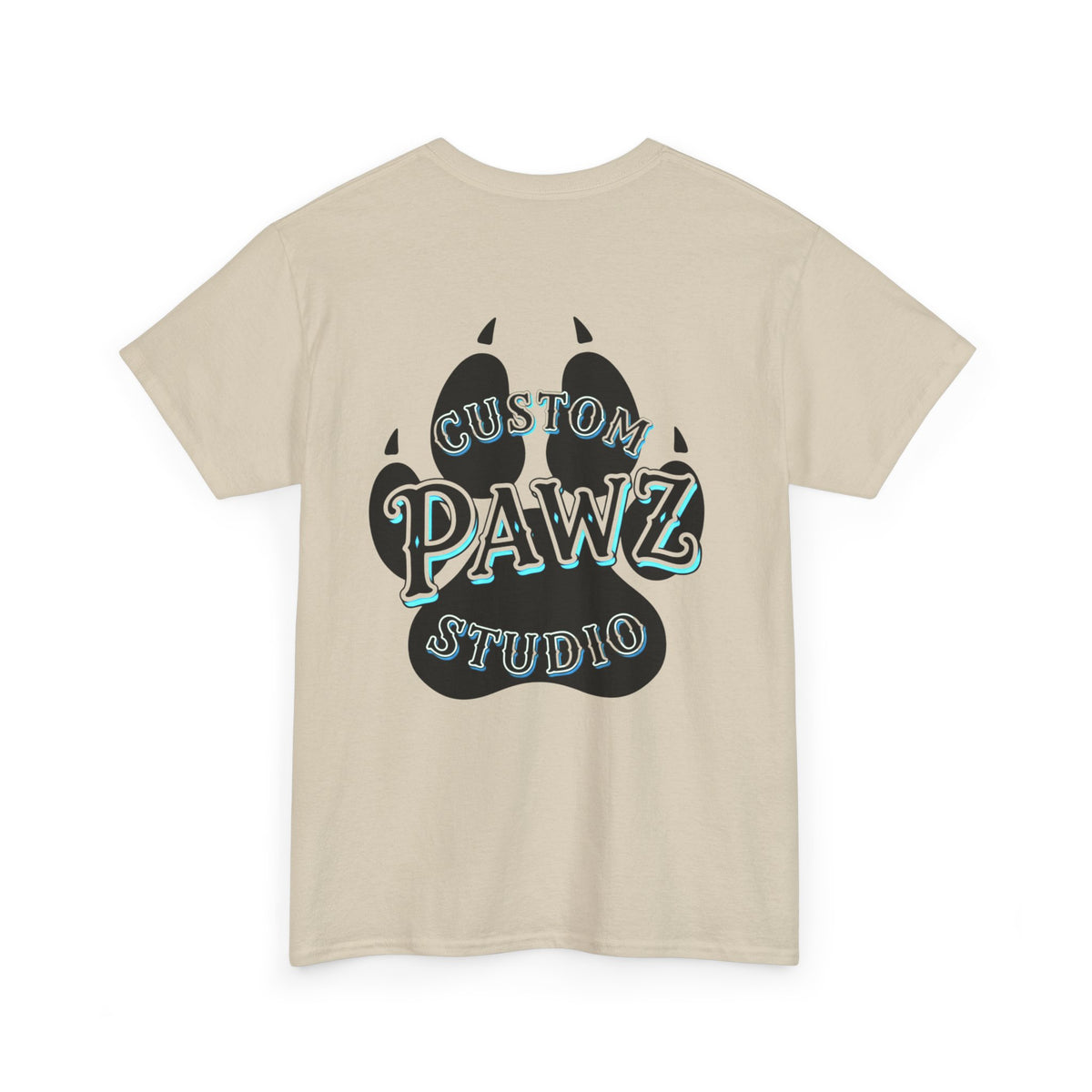 Paw Print Custom Tee - Unisex Heavy Cotton Shirt for Animal Lovers